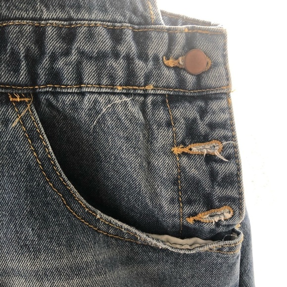 Forever 21 Overall Jeans Size  26 med wash - Picture 5 of 16